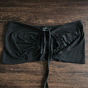 Black bandeau top